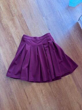 SHEIN Pleated Mini Skirt in Plum